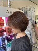 40代50代60代小顔ショートボブナチュラルハイライト