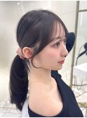 カットカラー、顔まわり、レイヤーカット