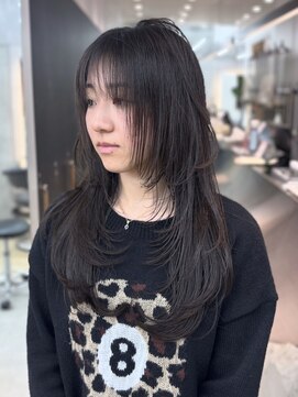 ロンドシエル 横浜(Lond ciel) オリーブグレー/韓国レイヤーカット/マロンベージュ/黒髪/小顔