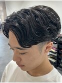 MEN'S HAIR/ブルーブラック/フェザーパーマ/錦糸町