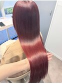 髪質改善トリートメント×チェリーピンク