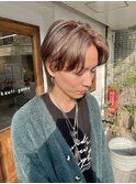 アッシュブラウン×ショートウルフ