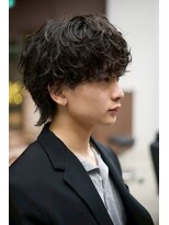 メンズサロン ノード 栄(men’s salon NODE)&nbsp;王道シャドウパーマレイヤーマッシュ栄スタイル