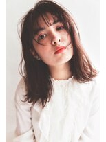 ヘアーアンドアトリエ マール(Hair&Atelier Marl)&nbsp;【Marl】透明感のあるフォギーベージュカラーの外ハネミディ♪