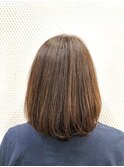 40代50代60代/白髪染め/ワンレンボブ/ワンカール/ベージュ/小顔
