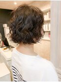 福山市 美容院 パーマショートボブ人気キャアリーCaary