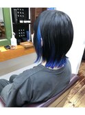 インナーカラー ブルー