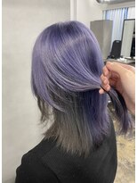 アドラ(ADLLA)&nbsp;ダブルカラー × インナーデザイン パープル グレー