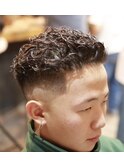 ＜理容室＞＜バーバー＞極道パーマ　パーマ　宮城リョータ