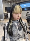 バングカラーでイメチェン ワイドバング美髪カラー