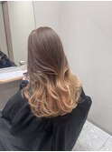 グラデーション デザインカラー 三宮 髪質改善 ブリーチ
