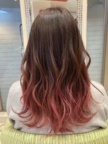 ビス ヘア アンド ビューティー 西新井店(Vis Hair＆Beauty)&nbsp;大人気濃いめピンクグラデーションカラー