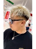 ホワイトカラーツイストスパイラルげオールバックツーブロック