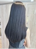 Say.ロングレイヤーホワイトグレージュミニウルフお団子ヘア
