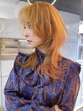 ラキング ギンザ トウキョウ(LAKING GINZA) くびれヘア/アプリコットオレンジ/夏/ハイライトカラー[銀座駅]