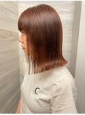 ブリーチなしダブルカラーアプリコットオレンジレッドピンク韓国