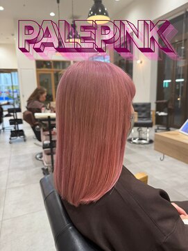 アース 若葉台店(EARTH) 【若葉台】ブリーチなしでペールピンク。艶と柔らかさの春カラー