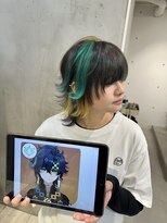 シーン(seen)&nbsp;◆推しカラー、シャギーウルフロングウルフレイヤー中性ウルフ