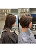 タス(tas)&nbsp;大人可愛い丸みショート！イメチェンbefore after