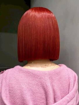 アルバム 新宿(ALBUM SHINJUKU) ブリーチボブ韓国ヘアダブルカラーミディアム_ba580722