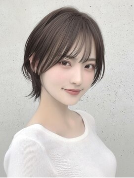 ヴェイン 渋谷(vain) シースルーバング寒色ブラウンミニボブ