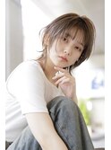 ミルクティーブロンド/ダークブルー/デジタルパーマ/四条烏丸 