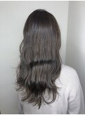 アッシュグレー_小顔,オリーブカラー,ハイライトカラー