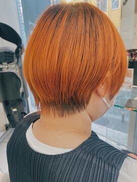ヘアアンドデイスパ アグー(hair&dayspa AGU) 【横須賀中央 AGU】オレンジカラーハイトーンショート