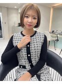前髪カット　韓国ヘア　髪質改善　くびれ　チョコレートブラウン