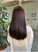 20代30代40代ピンクアッシュ艶感ストレート透明感ナチュラル美肌