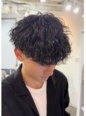 波巻きパーマ　波巻きスパイラル　マッシュ　重めマッシュ　