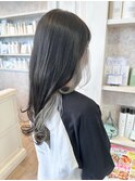 福山caaryインナーカラー シルバー ブルーグレージュ30代40代