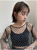 くびれボブ フェイスレイヤー シアーグレージュ