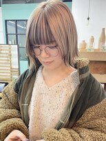【cuzKLUB】ブリーチデザインベージュボブ【池袋】