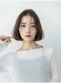 20代30代大人かわいい/シルキーベージュ/ストレートボブ/前髪