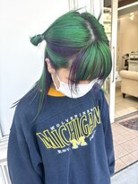 グラスペディア(graspedia)&nbsp;グリーン×バイオレット【広島派手髪】【広島ハイトーン】