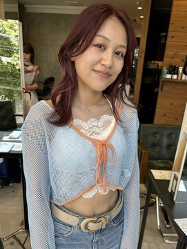 イル(ill) ミディアム ブリーチなし ダブルカラー ピンク ラベンダー 大須