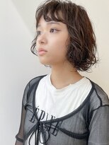 スノッブアーティ(SNOB ARTY) ニュアンスカラー暗めカラーボブパーマ大人ガーリー広島市美容院