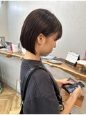大人可愛い小顔ミニボブショートボブ前下がりボブ