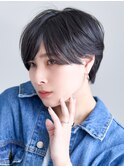 暗髪カラー×ハンサムショート