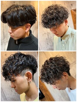 レオン(LEON)の写真/【メンズ専用サロン。だから高い満足度！】エリアTOPクラスのメンズパーマ技術☆ツイスト/スパイラル人気◎