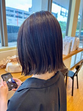 オン キャナルシティ博多前店(on) 【中里恵梨】チョコレートブラウン×艶ボブ/透明感/20代/博多