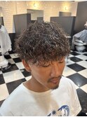 波巻きパーマ