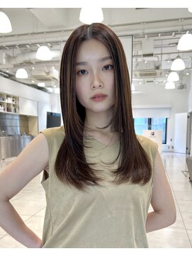 ラボヌールヘアー シェリ 久喜店(La Bonheur hair cheri) ロングレイヤー/ナチュラルブラウン/ストレートパーマ