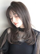 リヤン 表参道(lyann)&nbsp;イメチェン薄めバングうるツヤエアリーカールデザインカラー