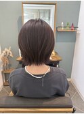 レイヤーボブ　くびれボブ　アッシュグレージュ