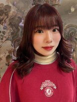 プライズ 錦糸町北口店(prize)&nbsp;ワインレッドカラー/ミディアム/レイヤー【錦糸町北口】anri