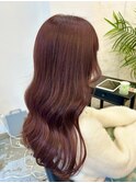 深みチェリーレッド×艶ロング
