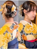 【卒業式ヘアアレンジ/リボン/袴着付/着物/札幌ヘアメイク】