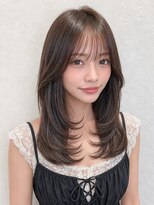 シュガーアンドソルト 垂水(SUGAR&SALT)&nbsp;シアーレイヤー/顔まわりカット/シースルーバング/モカブラウン